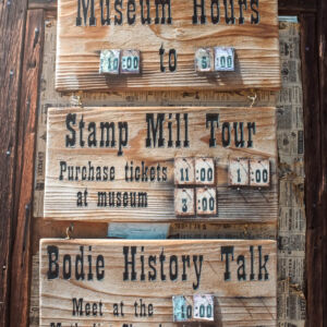 Bodie State Historic Park Museum Tour Zeiten