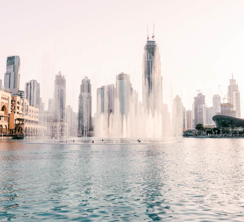 Dubai Fountain Wasserspiele Show Zeiten