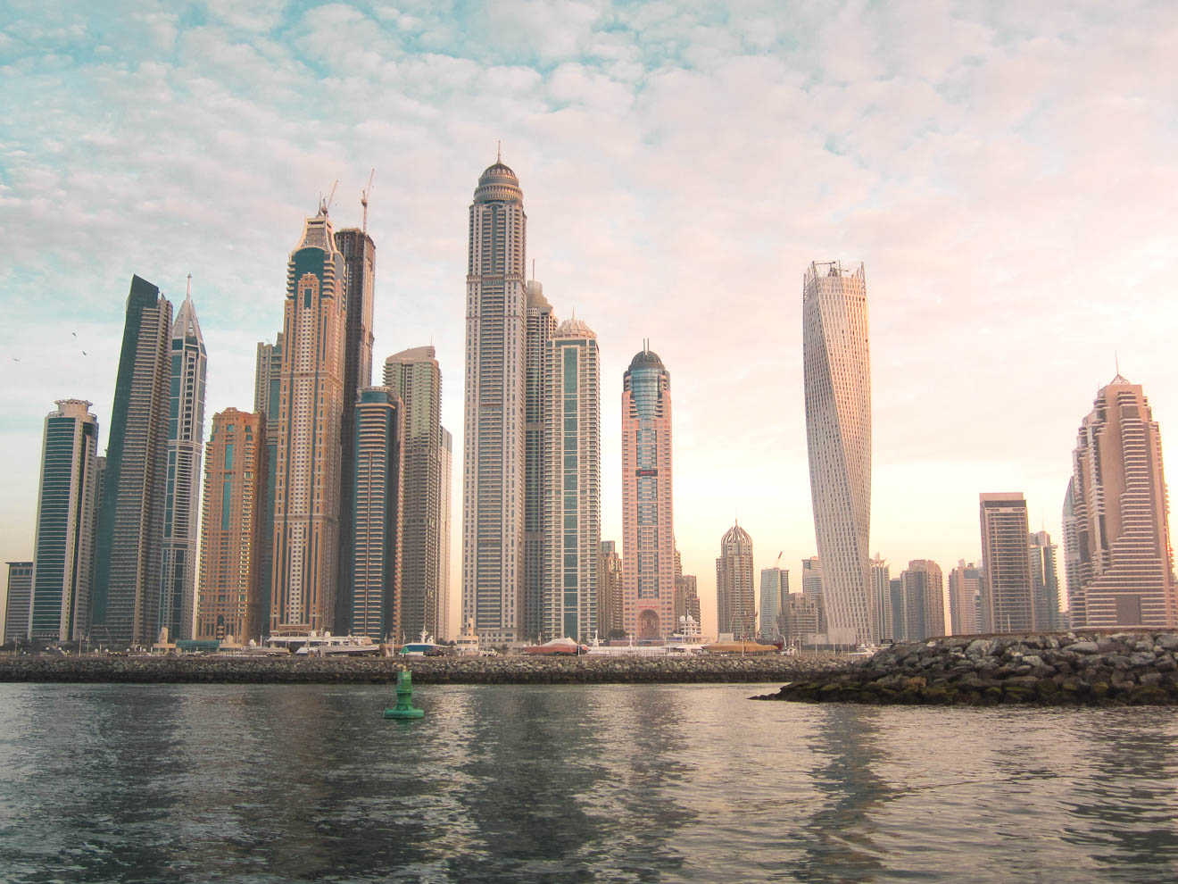Dubai Marina Skyline Sunset
