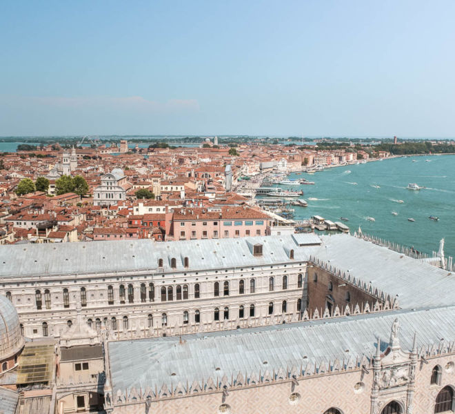 Markusturm Aussicht auf Venedig