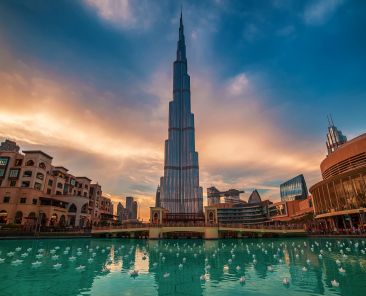 Burj Khalifa Dubai Fountain Pool Dubai Mall