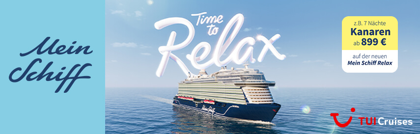 TUI Cruises Mein Schiff Relax Banner