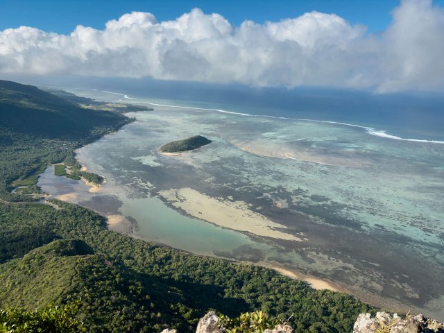 Le Morne Wanderung Aussicht Mauritius