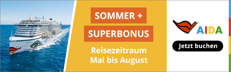 AIDA Sommer Superbonus Angebote Banner