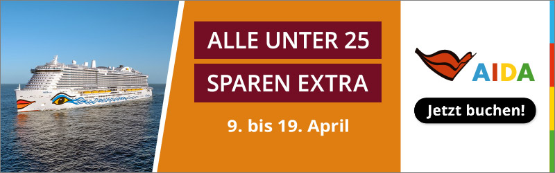 AIDA: Alle unter 25 sparen extra - Angebot
