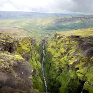 Glymur Wasserfall Canyon Island