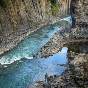 Stuðlagil Canyon Island