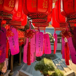 Jadebuddha-Tempel Laternen in Shanghai