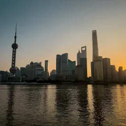 Shanghai Skyline Sonnenaufgang