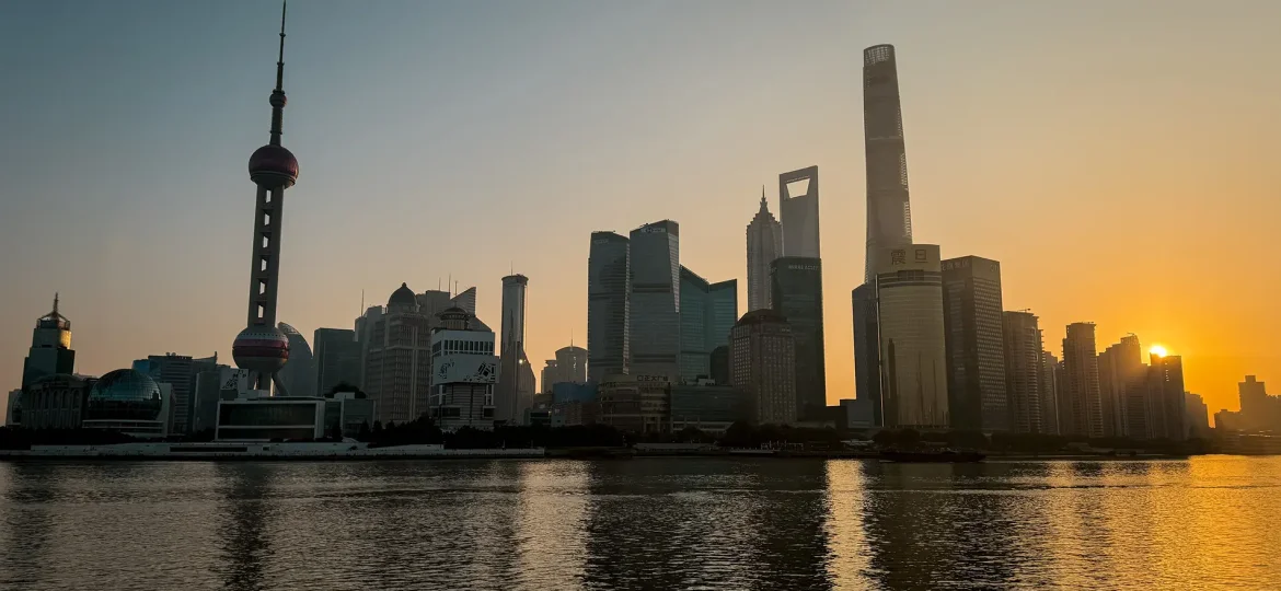 Shanghai Skyline Sonnenaufgang
